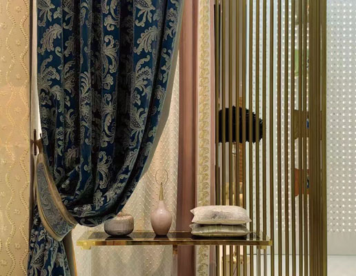 Luxury curtain fabric swatches